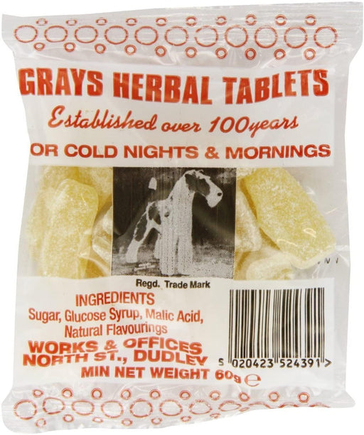 Grays Herbal Tablets Bag 60G - World Food Shop