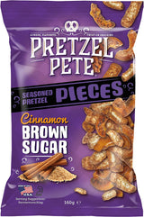 Pretzel Pete Cinnamon Brown Sugar Seasoned Pretzel Pieces 160G