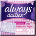 Always Dailies Singles To Go Panty Liners Normal Fresh Scent 20S - World Food Shop