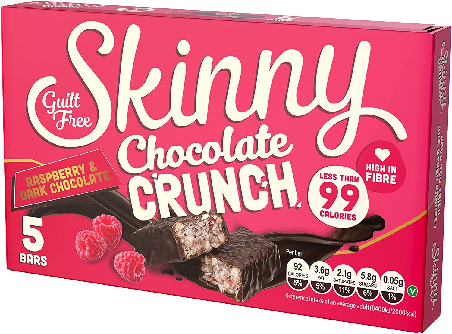 Skinny Chocolate Crunch Raspberry & Dark Chocolate 5Pk