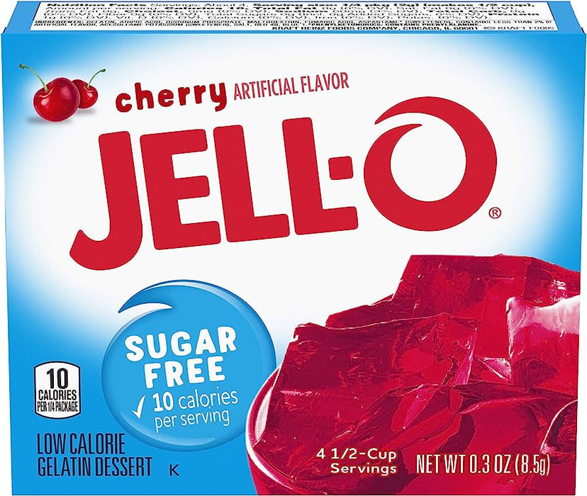Jell-O Sugar Free Cherry Gelatin 0.3oz