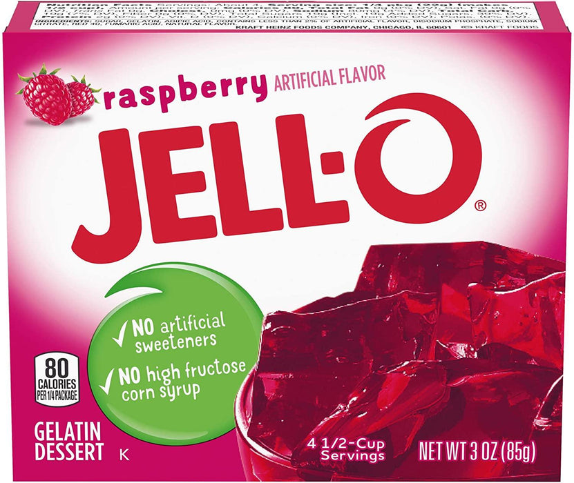 Jell-O Raspberry Gelatin 3Oz (85G) - World Food Shop