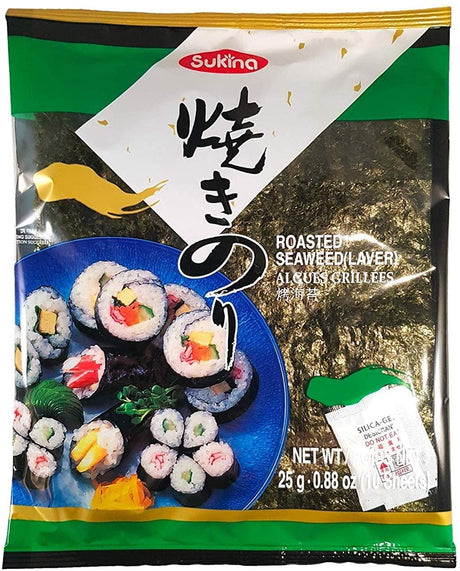 Sukina Roasted Seaweed (Laver) 10 Sheets (25G) - World Food Shop