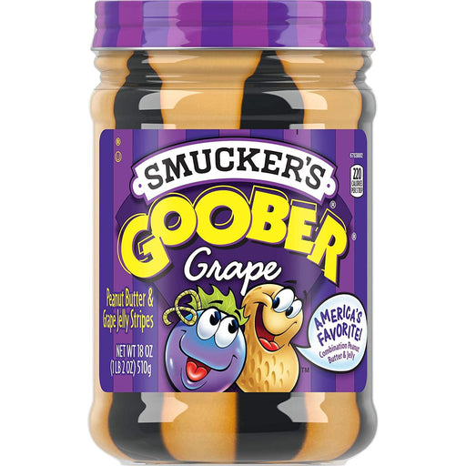 Smuckers Goober Peanut Butter & Grape Jelly Stripes 18Oz - World Food Shop