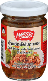Mae Sri Chilli Paste with Basil (Pad KaPao) 200G (Case of 24)