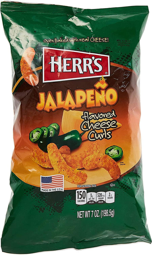 Herrs Jalapeno Cheese Curls 7Oz (198G) - World Food Shop