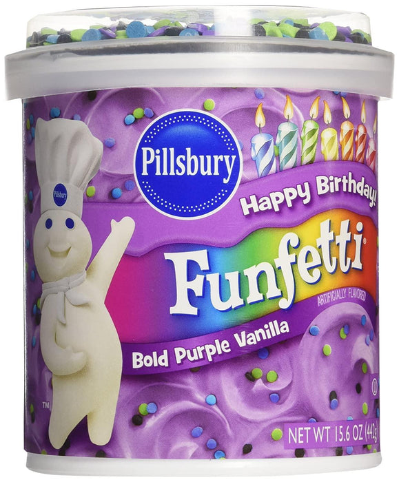 Funfetti Bold Purple Vanilla Frosting 15.6Oz - World Food Shop