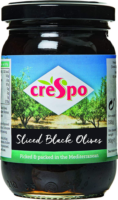 Crespo Sliced Black Olives 198G
