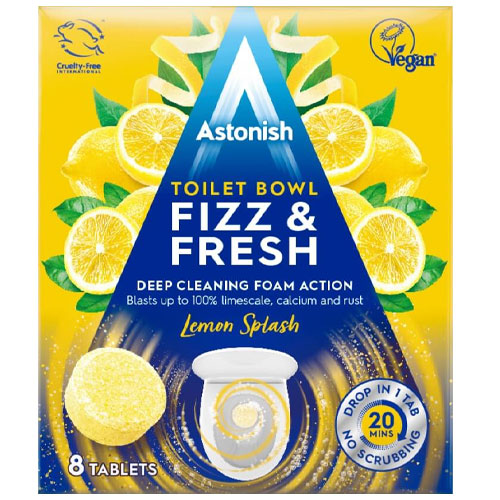 Astonish Lemon Fizz & Fresh Toilet Bowl Tablets 8s