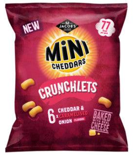 Jacobs Mini Cheddar Crunchlets Cheddar & Caramelised Onion 6X17G - World Food Shop