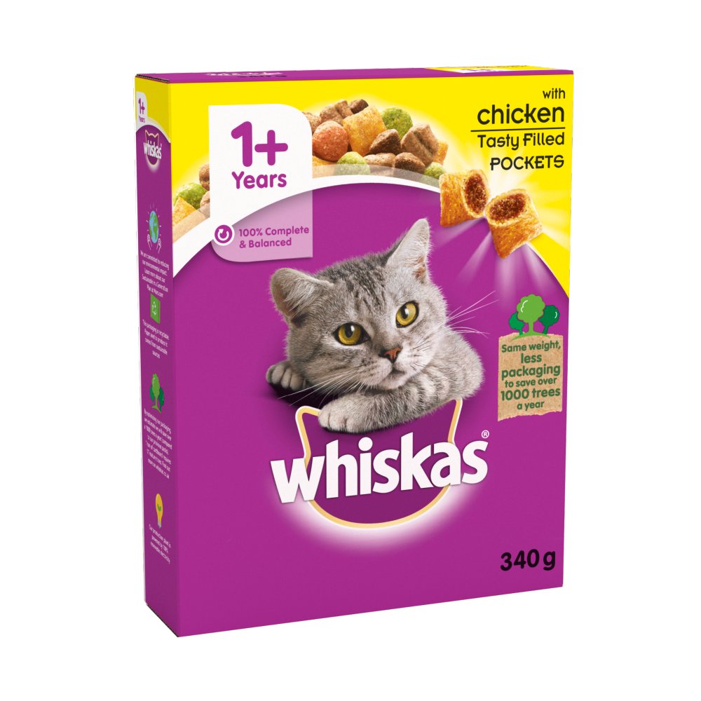 Whiskas Complete Chicken Cat Food 340G