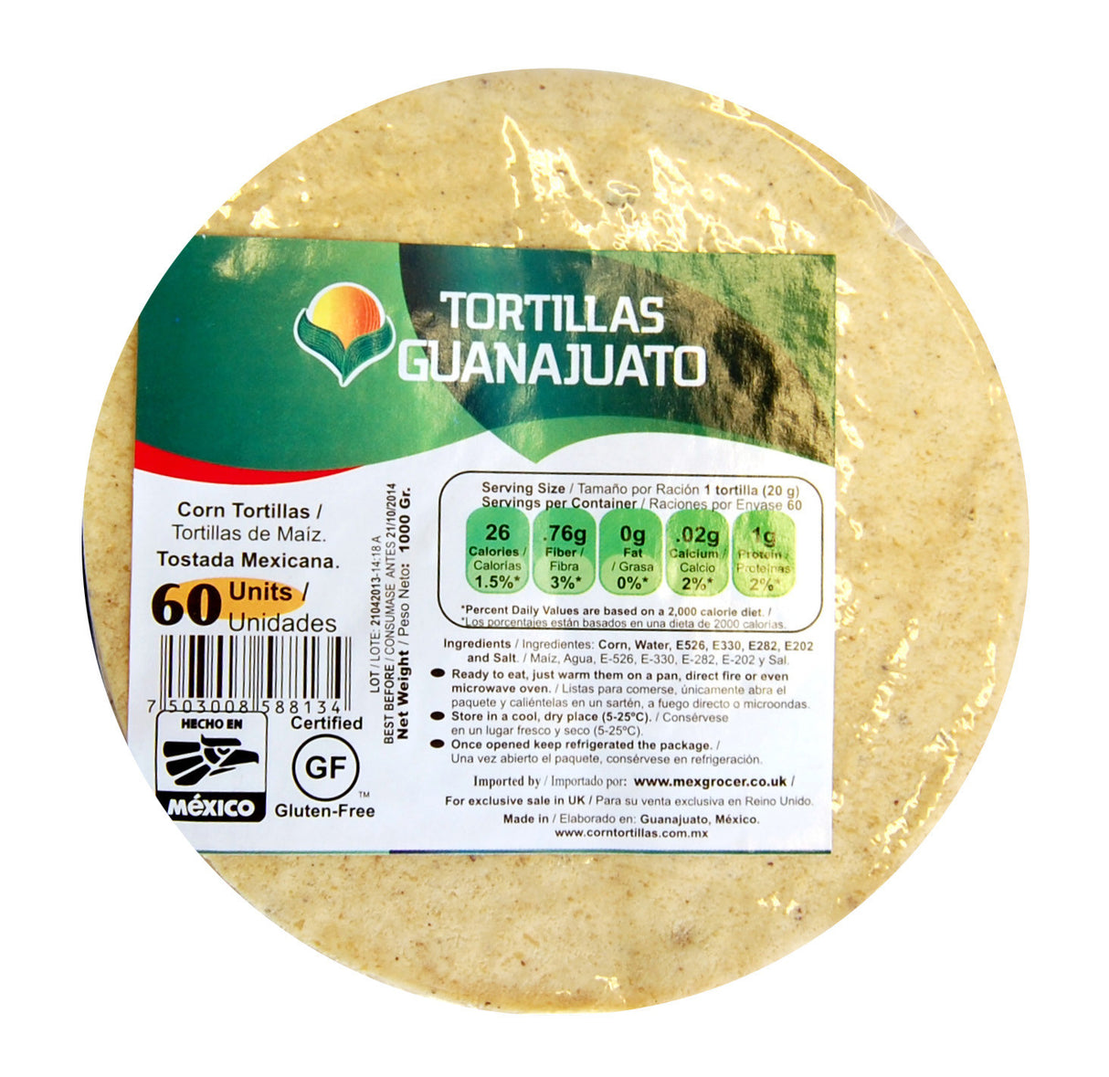 15cm Yellow Corn Tortilla For Frying 1kg