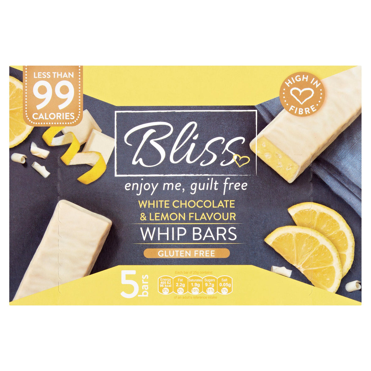 Bliss Whip Bar White Chocolate & Lemon 5x25G