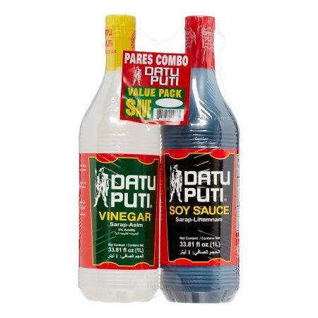 Datu Puti Value Pack Soy Sauce And Vinegar (2X1Ltr) - World Food Shop