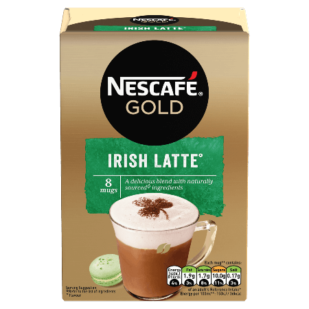 Nescafe Gold Irish Latte Instant Coffee, 8 Sachets