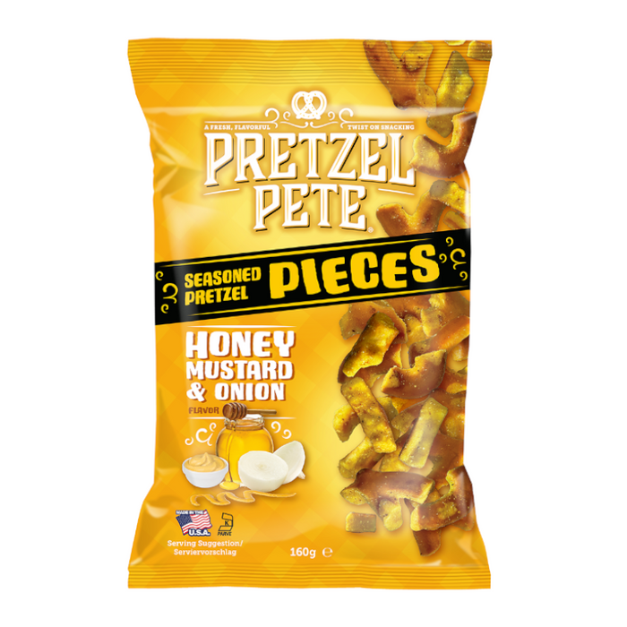 Pretzel Pete Honey Mustard & Onion Seasoned Pretzel Pieces 160G