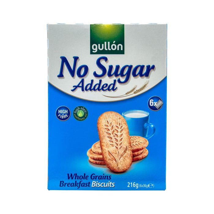 Gullon Whole Grain Breakfast Bakes No Added Sugar 216G