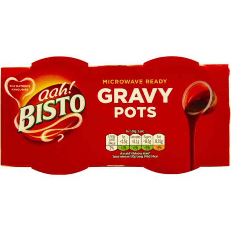Bisto Gravy Pots Microwave Ready 2x100G