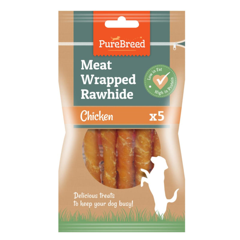 Pure Breed Twist Rawhide Sticks Chicken 5pk