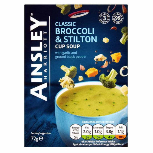 Ainsley Harriott Broccoli & Stilton Cup Soup 72G - World Food Shop