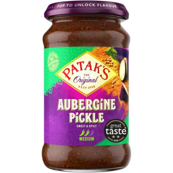 Patak's Brinjal Aubergine Pickle Jar 312G