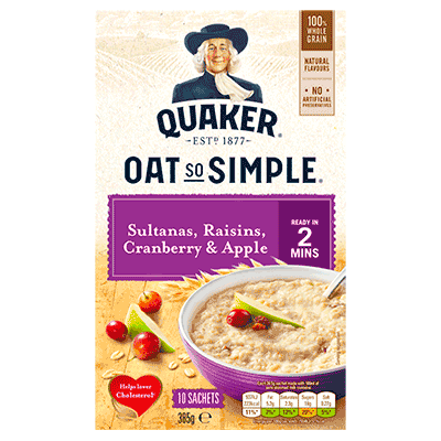 Quaker Oats So Simple Sultanas Raisins Cranberry & Apple 10 Pack