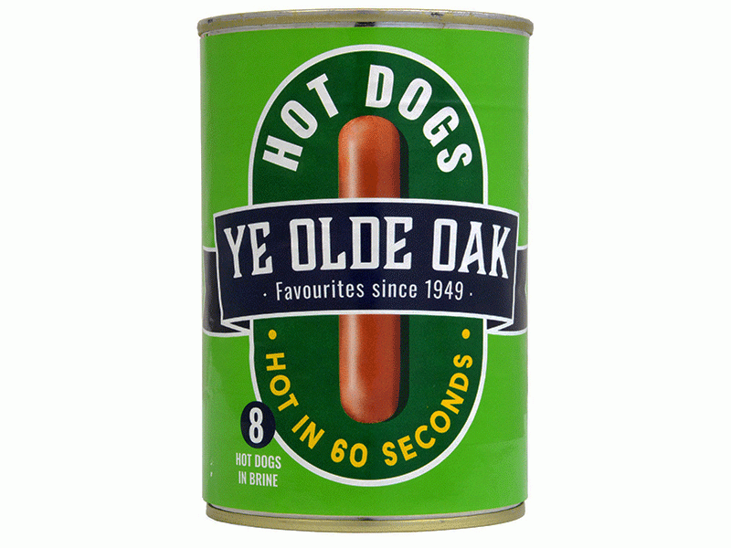 Ye Olde Oak Hot Dogs Tin 400G - World Food Shop